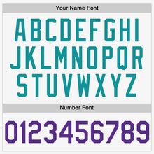 Charger l'image dans la galerie, Custom White Purple-Teal Authentic Sleeveless Baseball Jersey