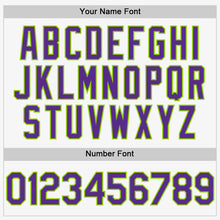 Charger l'image dans la galerie, Custom White Purple-Neon Green Authentic Sleeveless Baseball Jersey