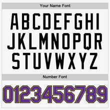 Load image into Gallery viewer, Custom White Purple Old Gold-Black Authentic Sleeveless Baseball Jersey