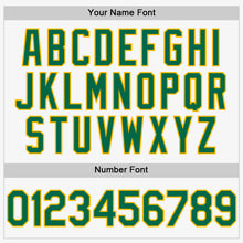 Laden Sie das Bild in den Galerie-Viewer, Custom White Kelly Green-Gold Authentic Sleeveless Baseball Jersey