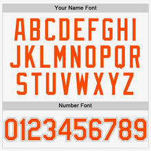 Laden Sie das Bild in den Galerie-Viewer, Custom White Orange-Gray Authentic Sleeveless Baseball Jersey