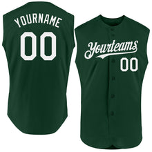 Laden Sie das Bild in den Galerie-Viewer, Custom Green White Authentic Sleeveless Baseball Jersey