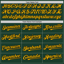 Charger l'image dans la galerie, Custom Green Gold-Black Authentic Sleeveless Baseball Jersey