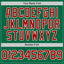 Load image into Gallery viewer, Custom Kelly Green Red-White Authentic Sleeveless Baseball Jersey