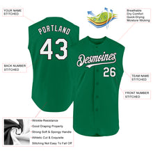 Charger l'image dans la galerie, Custom Kelly Green White-Black Authentic Sleeveless Baseball Jersey