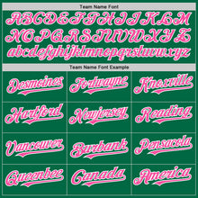 Load image into Gallery viewer, Custom Kelly Green Pink-White Authentic Sleeveless Baseball Jersey