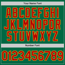 Load image into Gallery viewer, Custom Kelly Green Red-Gold Authentic Sleeveless Baseball Jersey
