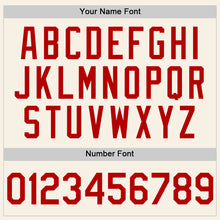 Laden Sie das Bild in den Galerie-Viewer, Custom Cream Red Authentic Sleeveless Baseball Jersey