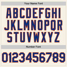 Charger l'image dans la galerie, Custom Cream Royal-Orange Authentic Sleeveless Baseball Jersey