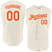Charger l'image dans la galerie, Custom Cream Orange Authentic Sleeveless Baseball Jersey