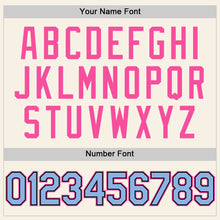 Charger l'image dans la galerie, Custom Cream Light Blue Black-Pink Authentic Sleeveless Baseball Jersey