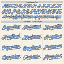 Laden Sie das Bild in den Galerie-Viewer, Custom Cream Light Blue-Steel Gray Authentic Sleeveless Baseball Jersey