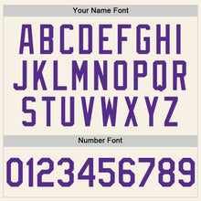 Charger l'image dans la galerie, Custom Cream Purple-Gray Authentic Sleeveless Baseball Jersey