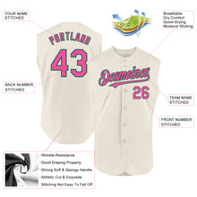 Charger l'image dans la galerie, Custom Cream Pink-Kelly Green Authentic Sleeveless Baseball Jersey