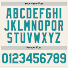 Charger l'image dans la galerie, Custom Cream Teal-Gray Authentic Sleeveless Baseball Jersey