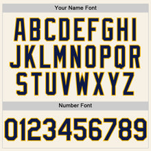 Laden Sie das Bild in den Galerie-Viewer, Custom Cream Navy-Gold Authentic Sleeveless Baseball Jersey