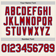 Charger l'image dans la galerie, Custom Cream Red-Royal Authentic Sleeveless Baseball Jersey