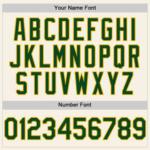 Charger l'image dans la galerie, Custom Cream Green-Gold Authentic Sleeveless Baseball Jersey