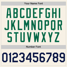 Charger l'image dans la galerie, Custom Cream Navy-Kelly Green Authentic Sleeveless Baseball Jersey