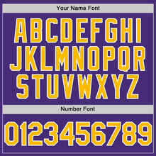 Charger l'image dans la galerie, Custom Purple Gold-White Authentic Sleeveless Baseball Jersey