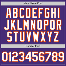 Charger l'image dans la galerie, Custom Purple White-Orange Authentic Sleeveless Baseball Jersey