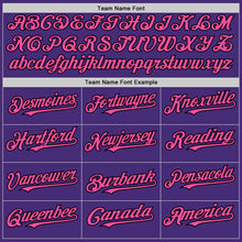 Charger l'image dans la galerie, Custom Purple Pink-Black Authentic Sleeveless Baseball Jersey