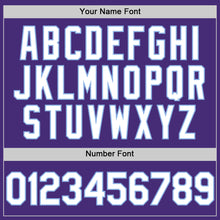 Charger l'image dans la galerie, Custom Purple White-Light Blue Authentic Sleeveless Baseball Jersey