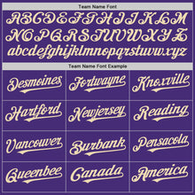 Laden Sie das Bild in den Galerie-Viewer, Custom Purple Cream Authentic Sleeveless Baseball Jersey