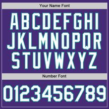 Laden Sie das Bild in den Galerie-Viewer, Custom Purple White-Teal Authentic Sleeveless Baseball Jersey