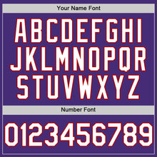 Charger l'image dans la galerie, Custom Purple White-Red Authentic Sleeveless Baseball Jersey