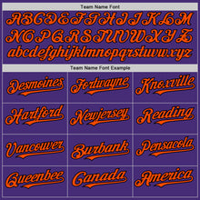 Charger l'image dans la galerie, Custom Purple Orange-Black Authentic Sleeveless Baseball Jersey