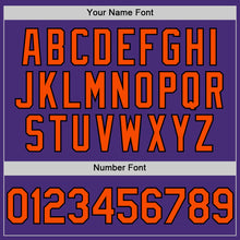 Charger l'image dans la galerie, Custom Purple Orange-Black Authentic Sleeveless Baseball Jersey