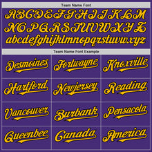 Charger l'image dans la galerie, Custom Purple Black-Gold Authentic Sleeveless Baseball Jersey