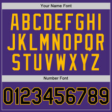 Charger l'image dans la galerie, Custom Purple Black-Gold Authentic Sleeveless Baseball Jersey