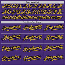 Charger l'image dans la galerie, Custom Purple Black-Old Gold Authentic Sleeveless Baseball Jersey