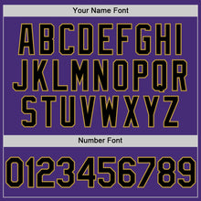 Charger l'image dans la galerie, Custom Purple Black-Old Gold Authentic Sleeveless Baseball Jersey