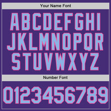 Charger l'image dans la galerie, Custom Purple Light Blue-Pink Authentic Sleeveless Baseball Jersey