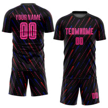 Laden Sie das Bild in den Galerie-Viewer, Custom Black Pink-Orange Sublimation Soccer Uniform Jersey