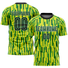 Load image into Gallery viewer, Custom Neon Green Green-Gold Sublimation Soccer Uniform Jersey