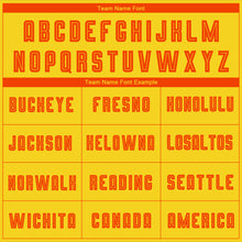 Загрузить изображение в средство просмотра галереи, Custom Gold Orange Sublimation Fade Fashion Soccer Uniform Jersey