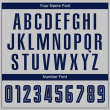 Charger l'image dans la galerie, Custom Gray Navy Sublimation Fade Fashion Soccer Uniform Jersey