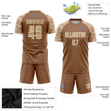 Charger l'image dans la galerie, Custom Brown Cream-Camo Sublimation Soccer Uniform Jersey