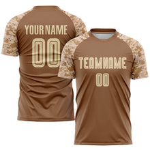 Charger l'image dans la galerie, Custom Brown Cream-Camo Sublimation Soccer Uniform Jersey