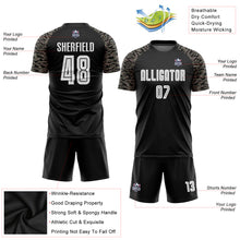 Laden Sie das Bild in den Galerie-Viewer, Custom Black White-Camo Sublimation Soccer Uniform Jersey