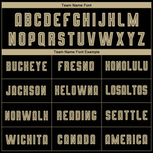 Laden Sie das Bild in den Galerie-Viewer, Custom Black Vegas Gold-Camo Sublimation Soccer Uniform Jersey