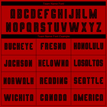 Загрузить изображение в средство просмотра галереи, Custom Red Black Sublimation Soccer Uniform Jersey