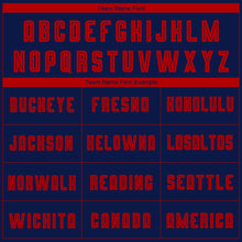 Load image into Gallery viewer, Custom Navy Red Sublimation Soccer Uniform Jersey