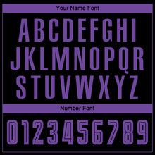 Load image into Gallery viewer, Custom Black Purple Sublimation Soccer Uniform Jersey