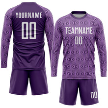 Загрузить изображение в средство просмотра галереи, Custom Purple White Sublimation Soccer Uniform Jersey