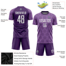 Загрузить изображение в средство просмотра галереи, Custom Purple White Sublimation Soccer Uniform Jersey